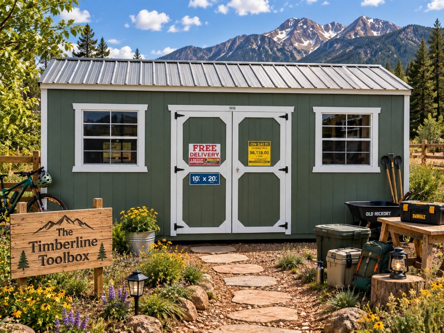 'The Timberline Toolbox' 10x20 Utility Shed